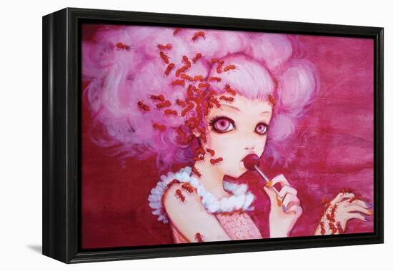 Cotton Candy Curly Cue-Camilla D'Errico-Framed Stretched Canvas