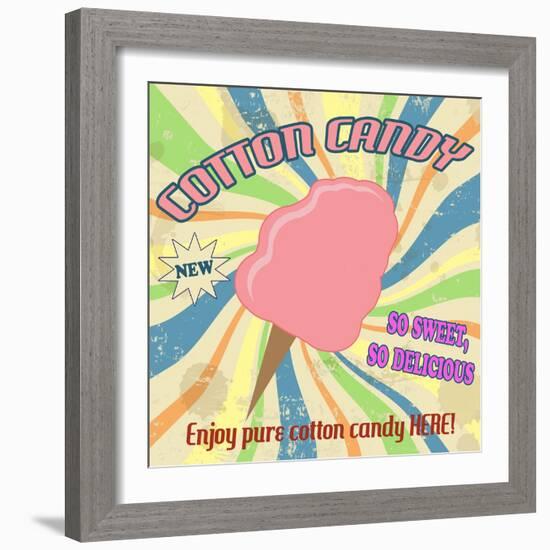 Cotton Candy Vintage Poster-radubalint-Framed Premium Giclee Print