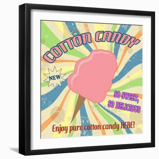 Cotton Candy Vintage Poster-radubalint-Framed Premium Giclee Print
