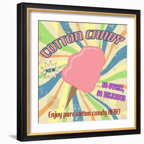 Cotton Candy Vintage Poster-radubalint-Framed Premium Giclee Print