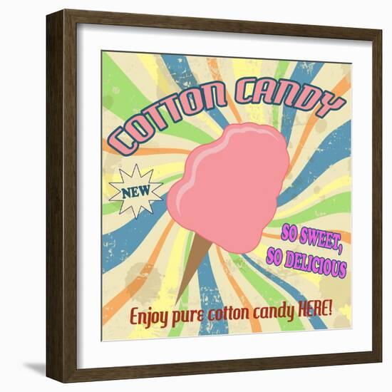 Cotton Candy Vintage Poster-radubalint-Framed Art Print