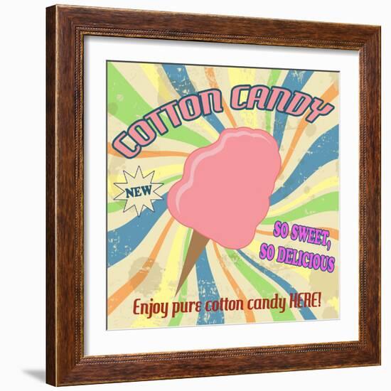 Cotton Candy Vintage Poster-radubalint-Framed Art Print