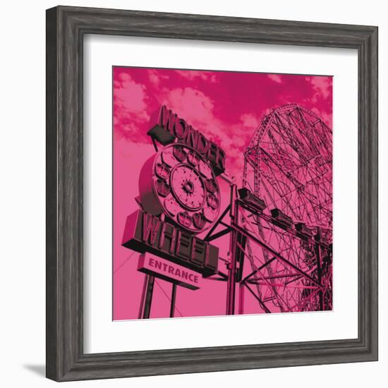 Cotton Candy Wonder Wheel-Erin Clark-Framed Art Print