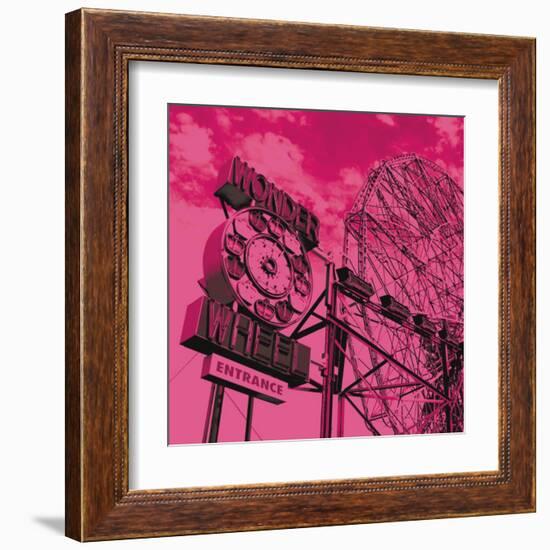 Cotton Candy Wonder Wheel-Erin Clark-Framed Art Print