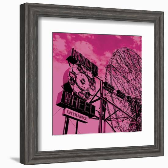 Cotton Candy Wonder Wheel-Erin Clark-Framed Art Print