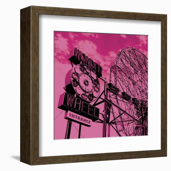 Cotton Candy Wonder Wheel-Erin Clark-Framed Art Print