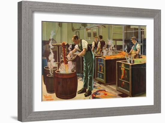 Cotton Dye Works, from the Series 'Empire Trade Is Growing'-Edward Barnard Lintott-Framed Giclee Print