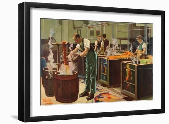 Cotton Dye Works, from the Series 'Empire Trade Is Growing'-Edward Barnard Lintott-Framed Giclee Print