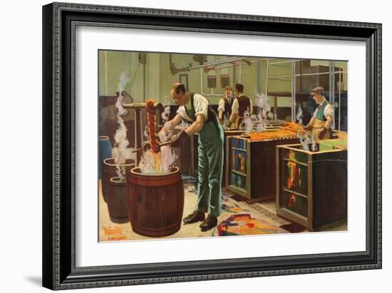 Cotton Dye Works, from the Series 'Empire Trade Is Growing'-Edward Barnard Lintott-Framed Giclee Print