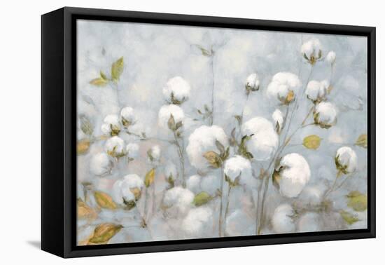 Cotton Field Blue Gray Crop-Julia Purinton-Framed Stretched Canvas