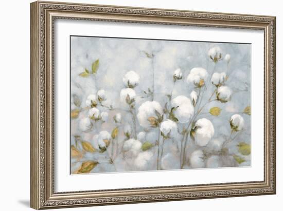 Cotton Field Blue Gray Crop-Julia Purinton-Framed Art Print