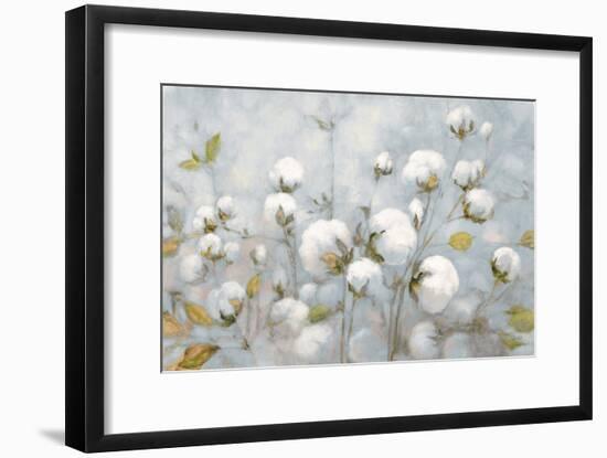 Cotton Field Blue Gray Crop-Julia Purinton-Framed Art Print