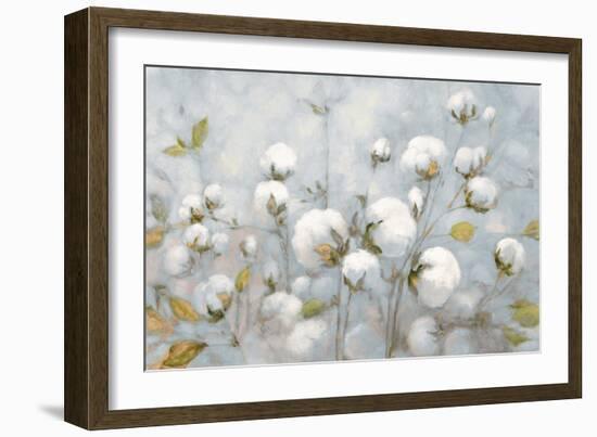 Cotton Field Blue Gray Crop-Julia Purinton-Framed Art Print