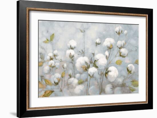 Cotton Field Blue Gray Crop-Julia Purinton-Framed Art Print