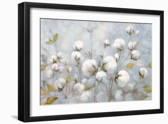 Cotton Field Blue Gray Crop-Julia Purinton-Framed Art Print