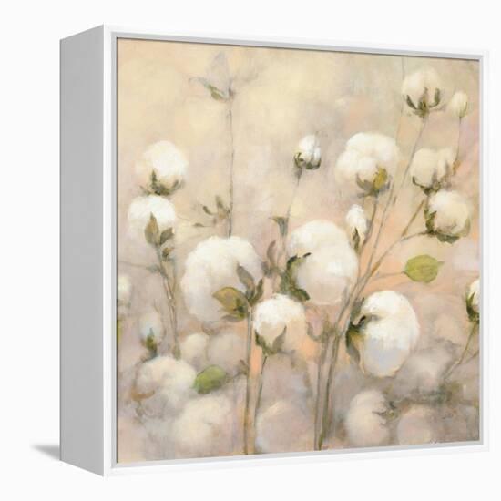 Cotton Field Crop-Julia Purinton-Framed Stretched Canvas