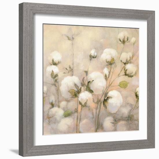 Cotton Field Crop-Julia Purinton-Framed Art Print