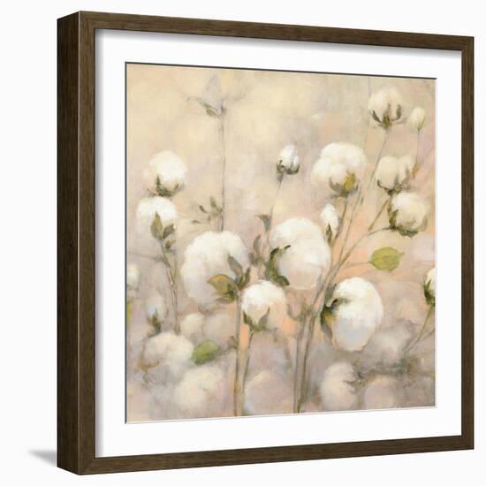 Cotton Field Crop-Julia Purinton-Framed Art Print