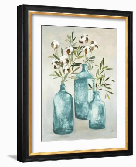 Cotton Still Life III Blue-Julia Purinton-Framed Art Print