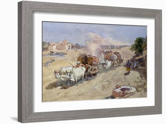 Cotton Transport, India, 1862-William Simpson-Framed Giclee Print