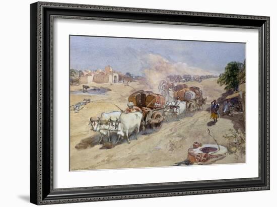 Cotton Transport, India, 1862-William Simpson-Framed Giclee Print