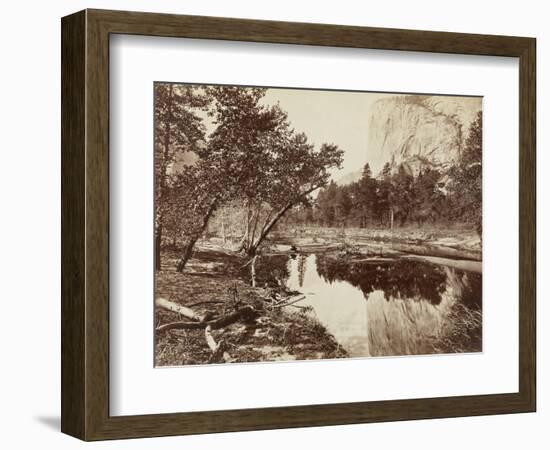 Cottonwood Bend, Valley of the Yosemite, 1872 (Mammoth-Plate Albumen Print)-Eadweard Muybridge-Framed Giclee Print