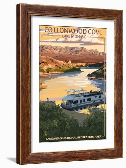 Cottonwood Cove - Lake Mohave - Lake Mead National Recreation Area-Lantern Press-Framed Art Print