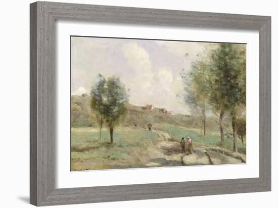 Coubron: Ascending Path-Jean-Baptiste-Camille Corot-Framed Giclee Print