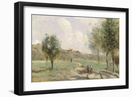 Coubron: Ascending Path-Jean-Baptiste-Camille Corot-Framed Giclee Print