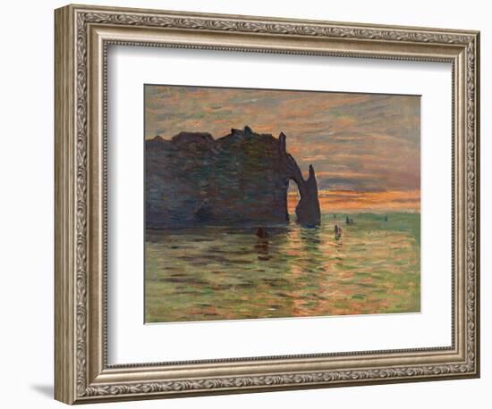 Coucher de Soleil a Etretat-Claude Monet-Framed Giclee Print