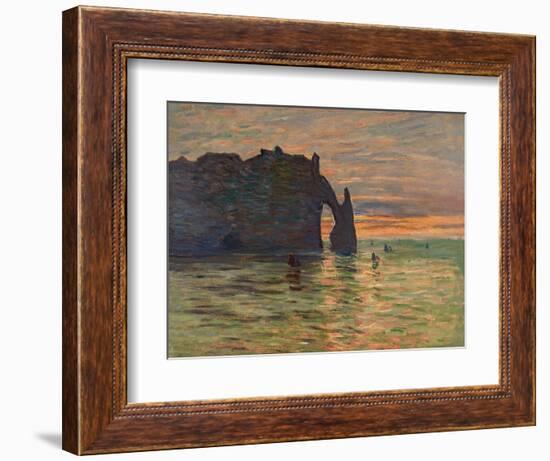 Coucher de Soleil a Etretat-Claude Monet-Framed Giclee Print