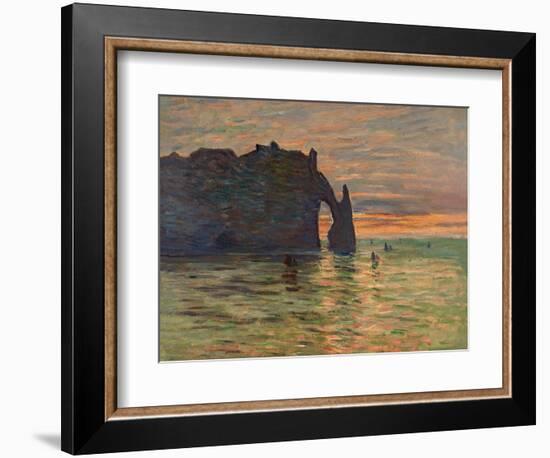 Coucher de Soleil a Etretat-Claude Monet-Framed Giclee Print