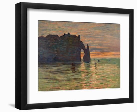 Coucher de Soleil a Etretat-Claude Monet-Framed Giclee Print