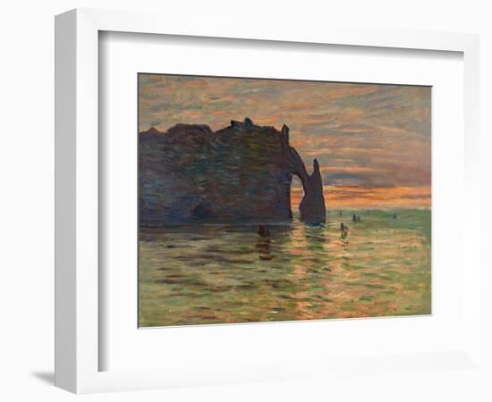 Coucher de Soleil a Etretat-Claude Monet-Framed Giclee Print