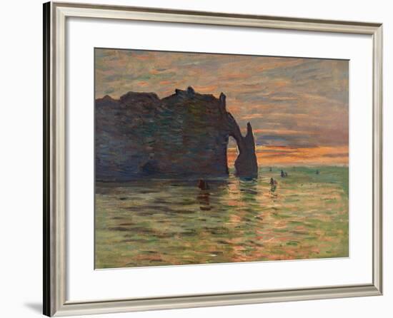 Coucher de Soleil a Etretat-Claude Monet-Framed Giclee Print