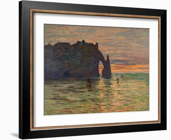 Coucher de Soleil a Etretat-Claude Monet-Framed Giclee Print