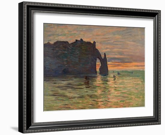 Coucher de Soleil a Etretat-Claude Monet-Framed Giclee Print