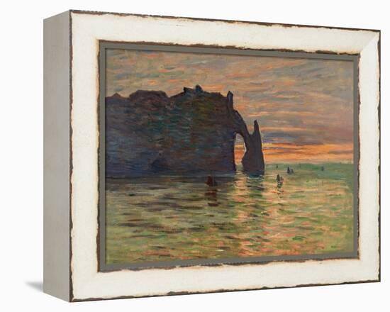 Coucher de Soleil a Etretat-Claude Monet-Framed Premier Image Canvas