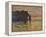 Coucher de Soleil a Etretat-Claude Monet-Framed Premier Image Canvas