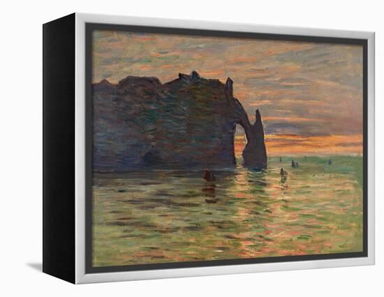 Coucher de Soleil a Etretat-Claude Monet-Framed Premier Image Canvas