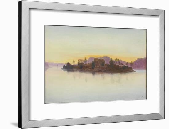 Coucher de soleil sur l'île de Philae-Edward Lear-Framed Giclee Print