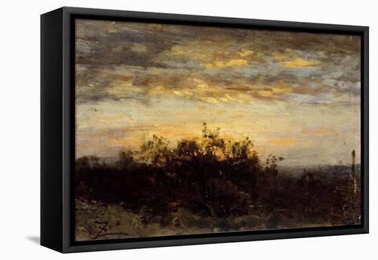 Coucher de soleil-Félix Ziem-Framed Premier Image Canvas