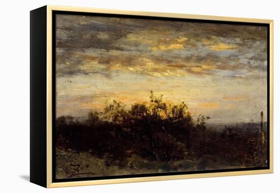 Coucher de soleil-Félix Ziem-Framed Premier Image Canvas