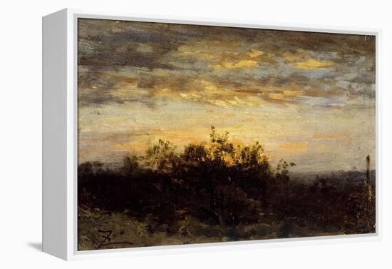 Coucher de soleil-Félix Ziem-Framed Premier Image Canvas