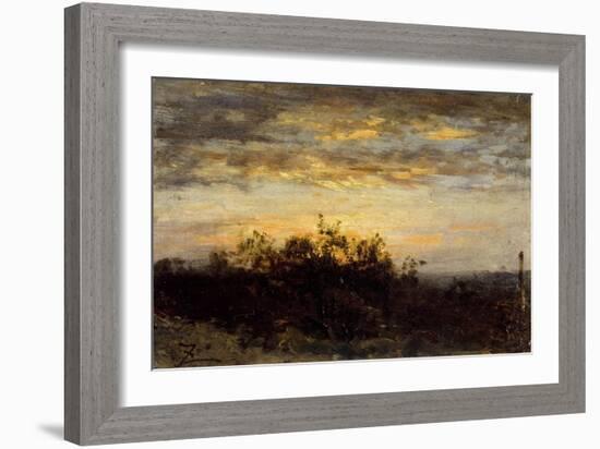 Coucher de soleil-Félix Ziem-Framed Giclee Print