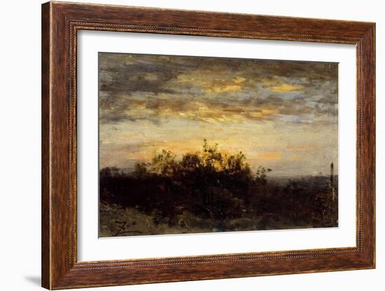 Coucher de soleil-Félix Ziem-Framed Giclee Print