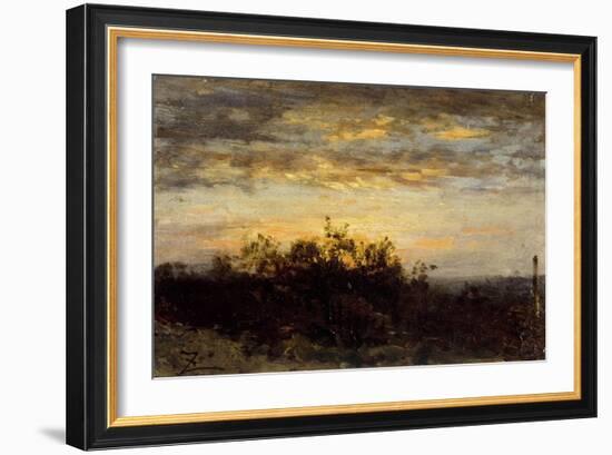 Coucher de soleil-Félix Ziem-Framed Giclee Print