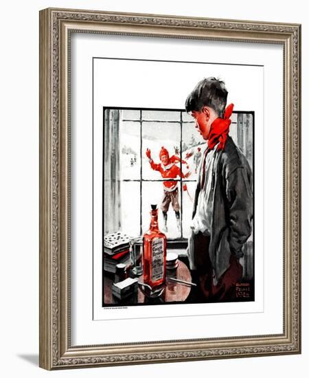 "Cough Keeps Him In,"February 14, 1925-William Meade Prince-Framed Giclee Print