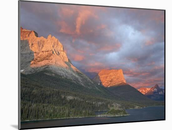 Coulds at Dawn, St. Mary Lake, Glacier National Park, Montana-James Hager-Mounted Photographic Print