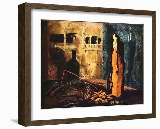 'Council Chamber, House of Commons', 1941-John Piper-Framed Giclee Print